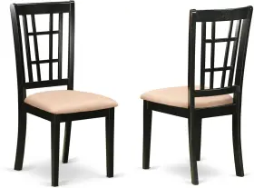-- Dropship 705353127281 Modern Dining Chairs Set Of 2 Black