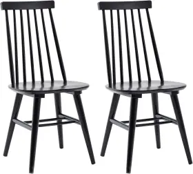 Du Home 250803570934 Duhome Dining Chairs Set Of 2 Wood Room Slat Back Kitchen