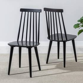 Duhome 313096848846 Dining Chairs Set Of 2 Wood Room Chair Black Spindle Side Kitchen
