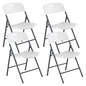 315-ocsl-4wt Dumos 4 Pack Folding Chairs Heavy Duty Plastic Stackable Portable Dining Cha
