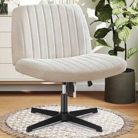 Dumos 445032994904 Desk Chair No Wheels Criss Cross Wide Legged Office Vani