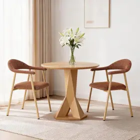 Dumos 700476345970 Dining Chairs Set Of 2 Linen Fabric Upholstered Kitchen Side