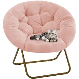 Dumos 715569158368 Comfy Saucer Chair Faux Fur Lounge Seasting Xl Circle For Bedroom