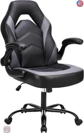Gygc-ef95 Dumos Computer Game Desk Chair - Ergonomic Pu Leather Lumbar Support Height