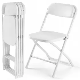 H3-zdys-4p-wt Dumos Folding Chairs Sets Of 4 330lbs Plastic Stackable Portable Patio Din Inch