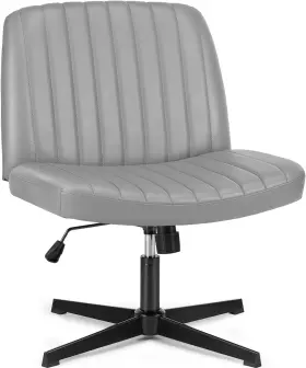 Qkfnk3 Dumos Criss Cross Chair Legged Office No Wheels Wide Armless Desk