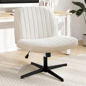Qy-ch-7261bg Dumos Criss Cross Chair Legged Office Wide Comfy Desk Seat No Wheels Armless Co