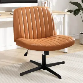 Qy-ch-7261lbn2 Dumos Criss Cross Chair Legged Office Wide Comfy Desk Seat No Wheels Armless Computer