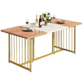 Dwvo 197839608221 70.8 Inch Large Dining Table For 6-8 People Modern Walnut