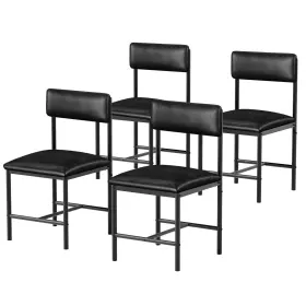 Madwvpg402 Dwvo Dining Room Chairs Set Of 4 Black Upholstered Modern Kitch