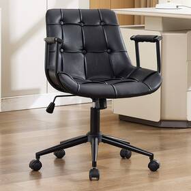 Dyhome Opod010 Executive Office Chair - Pu Leather Ergonomic With Adjustable Arms And Wheels