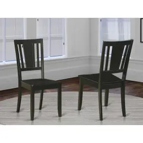 East West Furniture 840017300607 Duc-mah-w Dudley Dining Room Chairs - Slat Back Wood Seat Ch