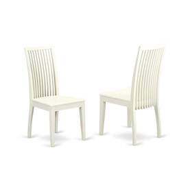 East West Furniture 840017300690 Dining Chair Linen White Ipc-lwh-w
