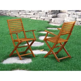 East West Furniture 840017332660 Bbscana Beasley Folding Patio Dining Chairs With Arm Rest