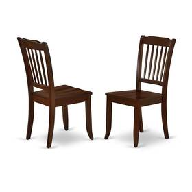 East West Furniture 840017333278 Dining Chair Mahogany Dac-mah-w