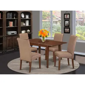 East West Furniture 840017336361 Noba5-mah-18 5 Piece Kitchen Table Set For 4 Includes A Rect