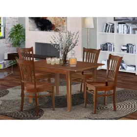East West Furniture 840017340818 Mlgr5-mah-w 5 Piece Dining Room Set Includes A Rec