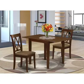 East West Furniture 840017353757 Ndcl3-mah-c 3 Piece Kitchen Table And Chairs Set Contains A Re