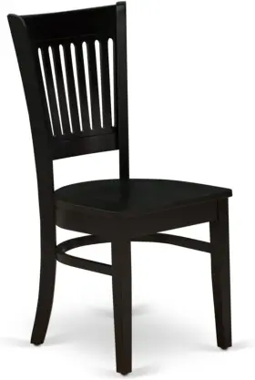 East West Furniture 840017367686 Vac-blk-w Vancouver Dining Room Chairs - Set Of 2 Oak