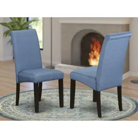 Bap5t21 East West Furniture Barry Classic Parsons Dining Chairs - Blue Color Lin