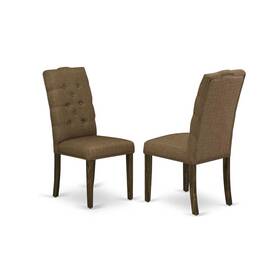 East West Furniture Elp7t18 Dining Chair Jacobean