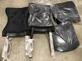 Gap1t24 East West Furniture Gallatin Parson Chair With Blacked Leg And Black Fabric