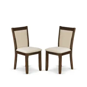 Mzcnt32 East West Furniture Dining Chairs - Light Beige Linen Fabric Seat And High Chair Back
