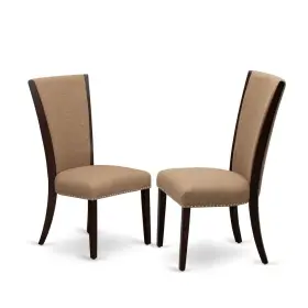 Vep3t47 East West Furniture - Set Of 2 Upholstered Dining Chair- Wooden Chairs