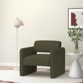 Eclyl 650076034142 Accent Chair Teddy Velvet Modern Armchair With Backrest Upholstered Single L