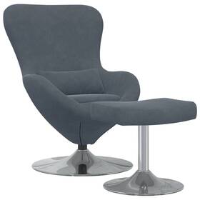 Egg Chair Footstool Dark Gray 721158872111 With Grey 24.80 X 28.74 35.43 In