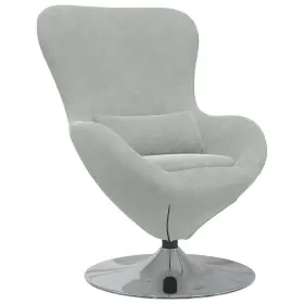 Egg Chair Light Gray 721158871909 Grey 24.80 X 28.74 35.43 In Velvet