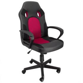 Elama 840191206931 High Back Adjustable Faux Leather And Mesh Office Chair In Black Burgu