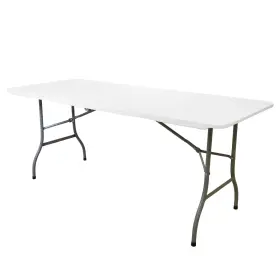 Elama 840191207372 6 Foot Plastic Folding Table In White