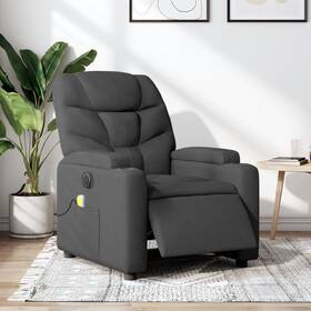 Electric Massage Recliner Chair Dark Green Polyester Metal Plyw 721012221727 Plywood