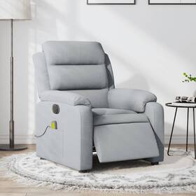 Electric Massage Recliner Chair Light Gray 721012187030