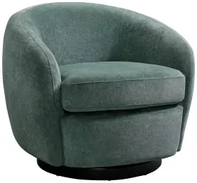 U-8580-9801-101 Elements Chanel 34 Inch Wide Bristo Teal Green Fabric Swivel Chair