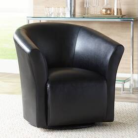 Elements Urt892100sw Rocket 31 Inch Wide Rivera Black Swivel Accent Club Chair