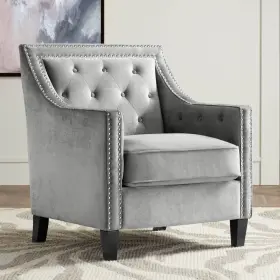 Utf288100 Elements Tiffany Gray Tufted Armchair