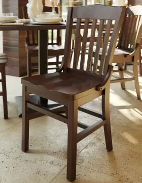 Eoh-yveh-317822 Emma Oliver School House Back Walnut Solid Wood Dining Chair Beech Hardwood Heavy Duty Seat