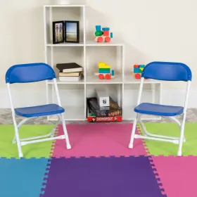 Eoh-zlje-10-6339 Emma Oliver 10 Pack Kids White Plastic Folding Chair