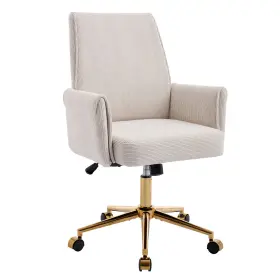 W2311p420440 Epa Stripe Velvet Home Office Computer Desk Swivel Chair Armchair Star Base Rollers