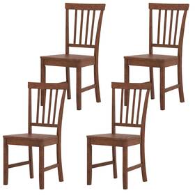 Ergomaster 798470274099 Dining Chairs Set Of 4 Walnut Wood With Back For Restaurant Room