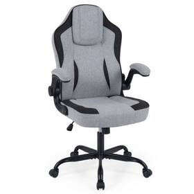 Ergonomic Computer Office Chair 694162411257 With 90 Flip-up Armrests-gray - Color Gray