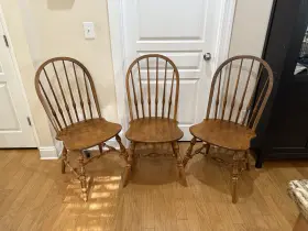 10-6211 Ethan Allen 3 Dining Arm Chairs