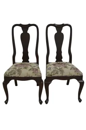 Ethan Allen #11-6400 Georgian Court Dining Side Chairs Cherry #225 Finish Set A
