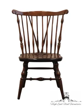12-6010 Ethan Allen Antiqued Pine Old Tavern Duxbury Fiddleback Dining Side Chair 12-