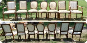 13-7111 Ethan Allen Accent Chairs Country French Dining Set Of 7
