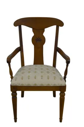 17-6401a Ethan Allen #17-6401a Country Crossings Dining Armchair Maple #227 Cinnamon B