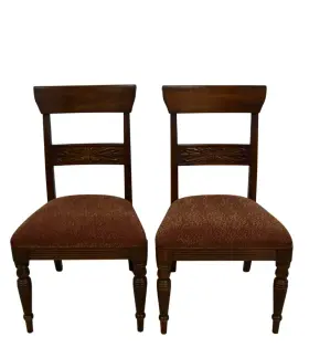 29-6401 Ethan Allen #29-6401 British Classics Dining Side Chairs Carved Maple #260 C