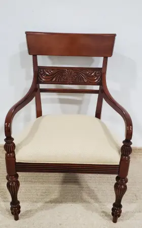 29-6500a Ethan Allen #29-6500a British Classics Dining Armchair Maple Carved #260 B